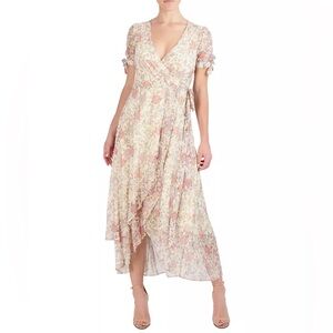 Laundry by Shelli Segal Floral-Print Maxi Wrap Dress